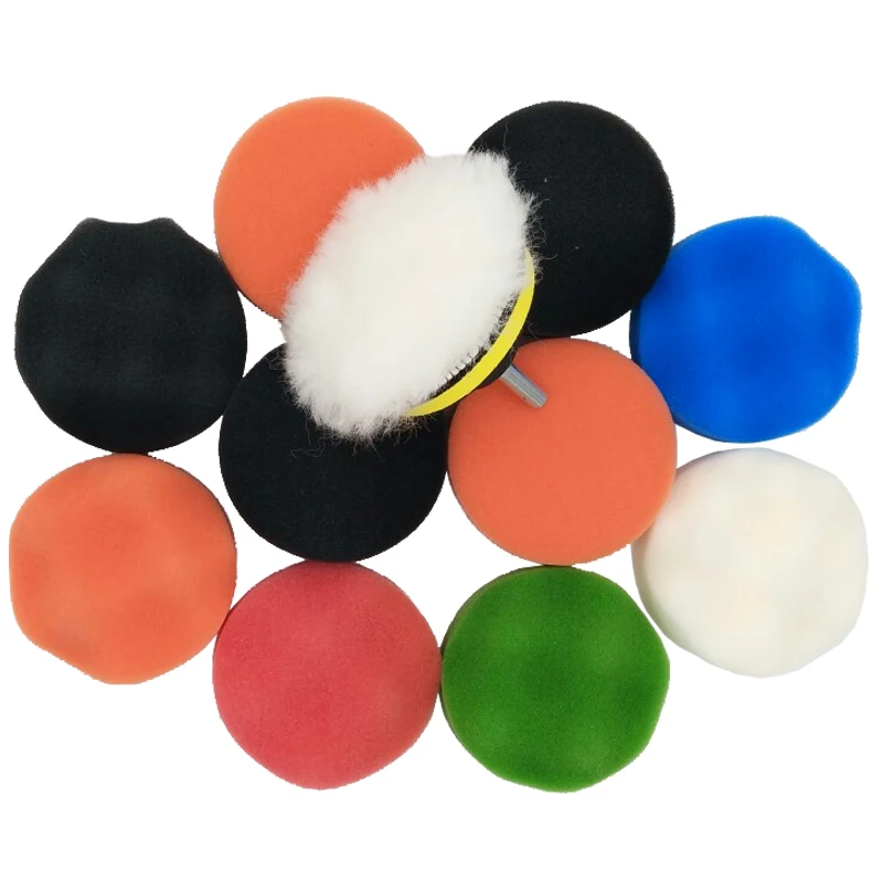 

5 inch Polishing Buffing Pad Auto Car Polishers and Buffers Wax Set Pack Of 12 Pcs +M10 Drill Adapter Kit