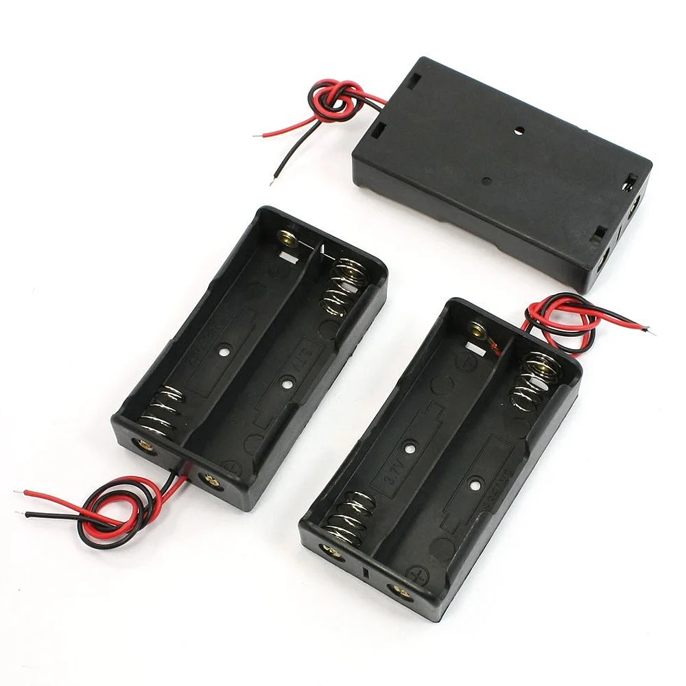 Полностью 3 шт. черный держатель для аккумуляторной батареи 3.7V18650 батарей| |