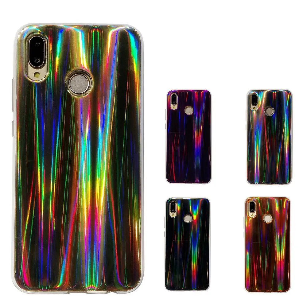 KISSCASE глянцевый Голографический лазерный чехол для Huawei Y5 Y6 Y7 Y9 2018 P9 P8 P10 Lite Prime Mate 9 10