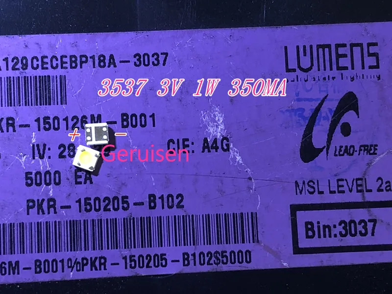 500 шт. светодиодная подсветка для телевизора высокой мощности 1 Вт 3 в|Подвесные