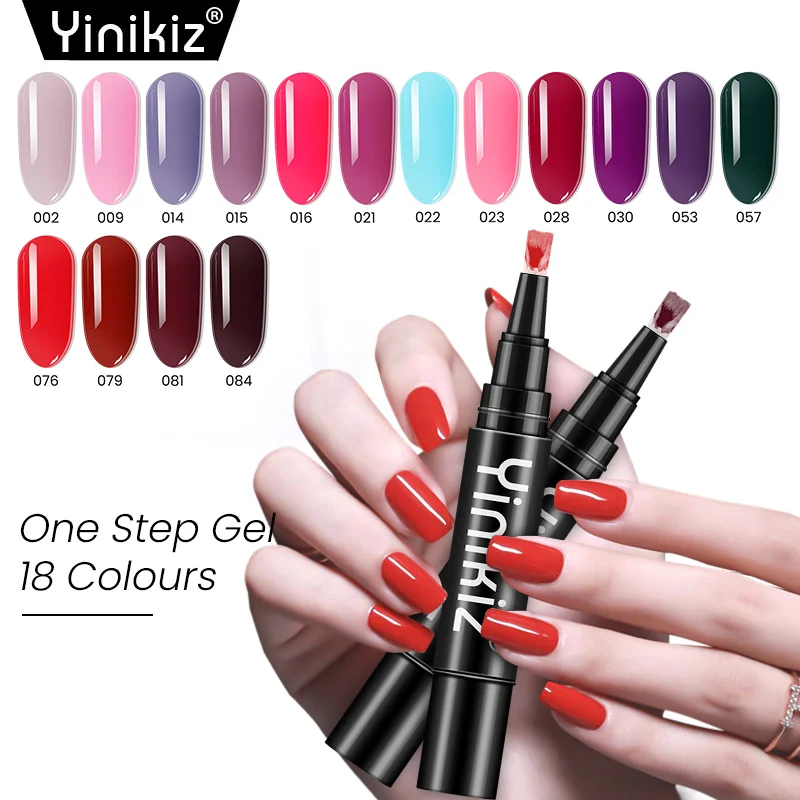 Yinikiz 4шт. аксессуары набор гель-лака для ногтей One Step Pen Set лаки лакер 3 в 1 искусство маникюра снятие на отмочке.