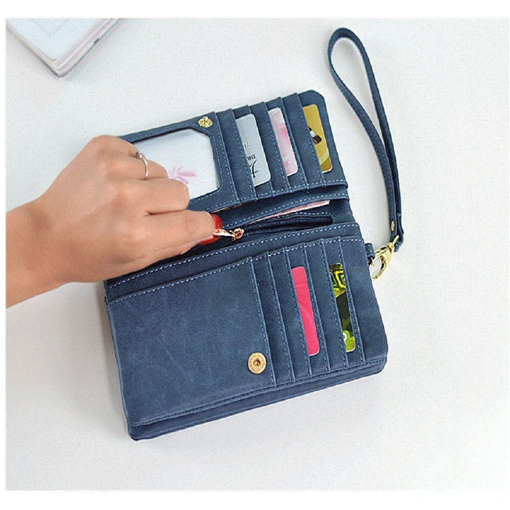 Women Lady PU Leather Clutch Envelope Wallet Long Card Holder Case Purse Handbag | Багаж и сумки