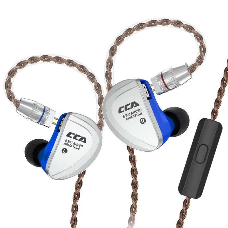Наушники CCA C16 8BA 8 сбалансированных якорей Hi-Fi монитор спортивные Игровые