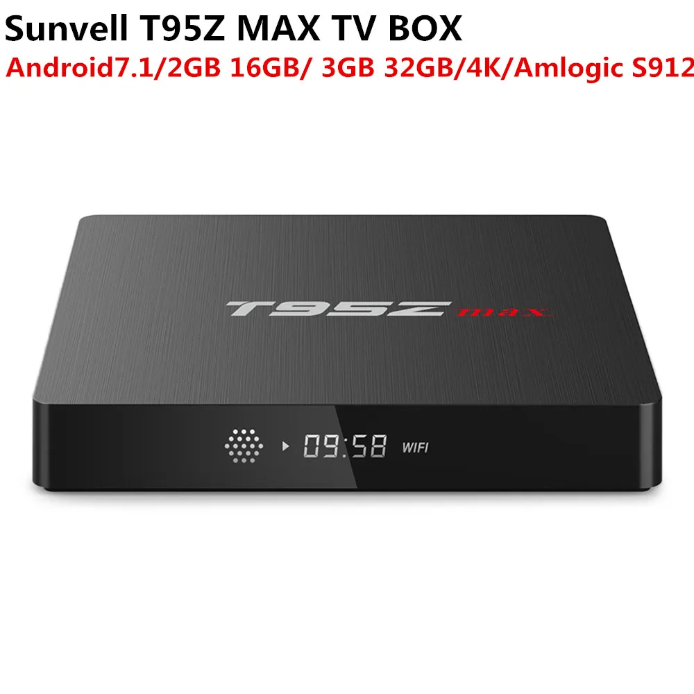 SUNVELL T95Z MAX Android 7 1 ТВ контейнер под элемент питания 2 ГБ/3 Гб оперативной памяти 16