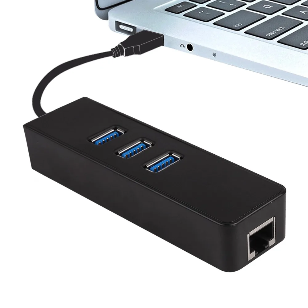 3 Порты и разъёмы usb-хаб 0 10/100/1000 Мбит/с USB для RJ45 конвертер Gigabit Ethernet проводной