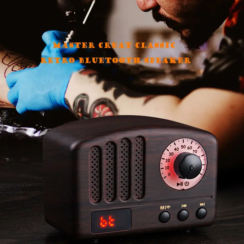 Ретро Bluetooth динамик fm радио микрофон Портативный Handsfree Открытый беспроводной Mp3