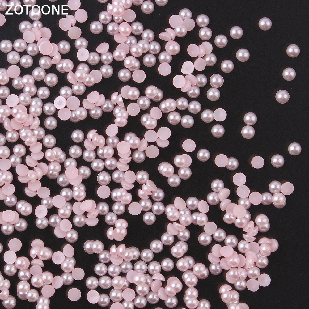 ZOTOONE 1000 шт. светильник розовые жемчужины полукруглые бусины для рукоделия
