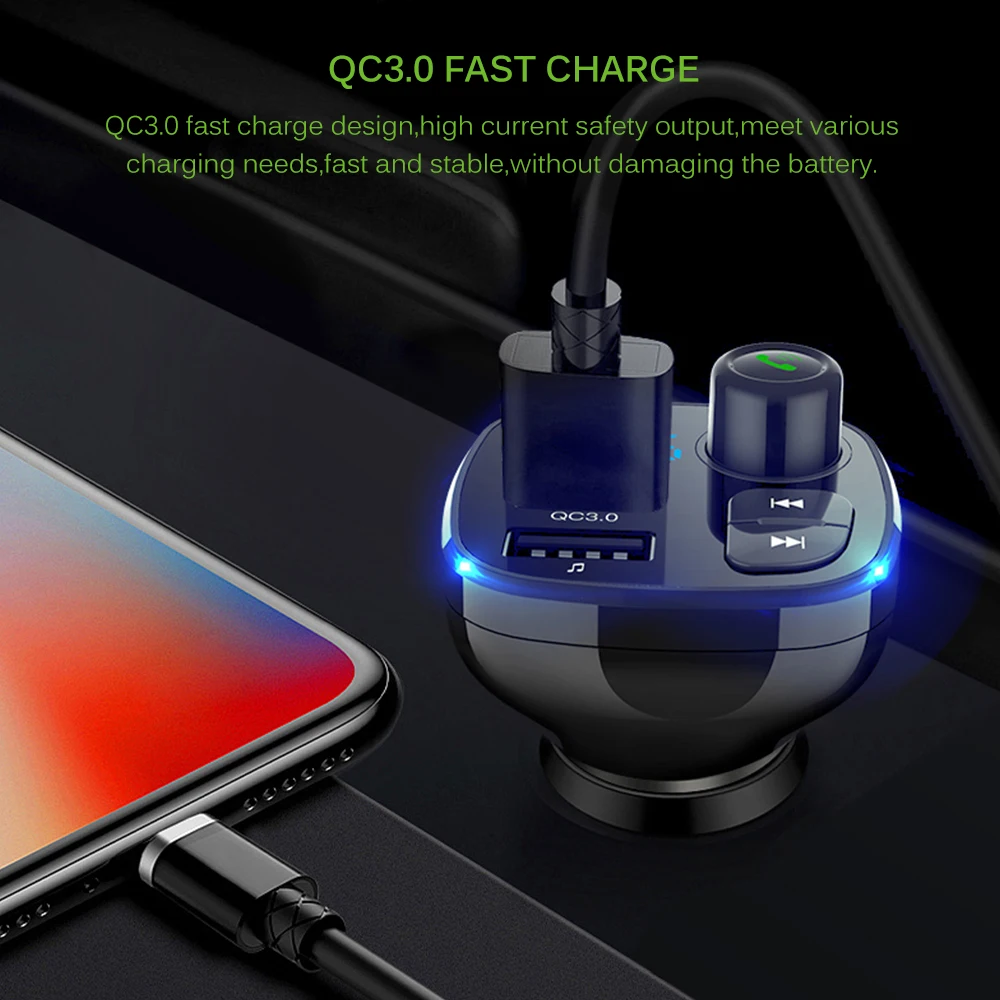 Автомобильный FM трансмиттер Onever Bluetooth V4.2 с функцией подключения|FM-трансмиттеры| |