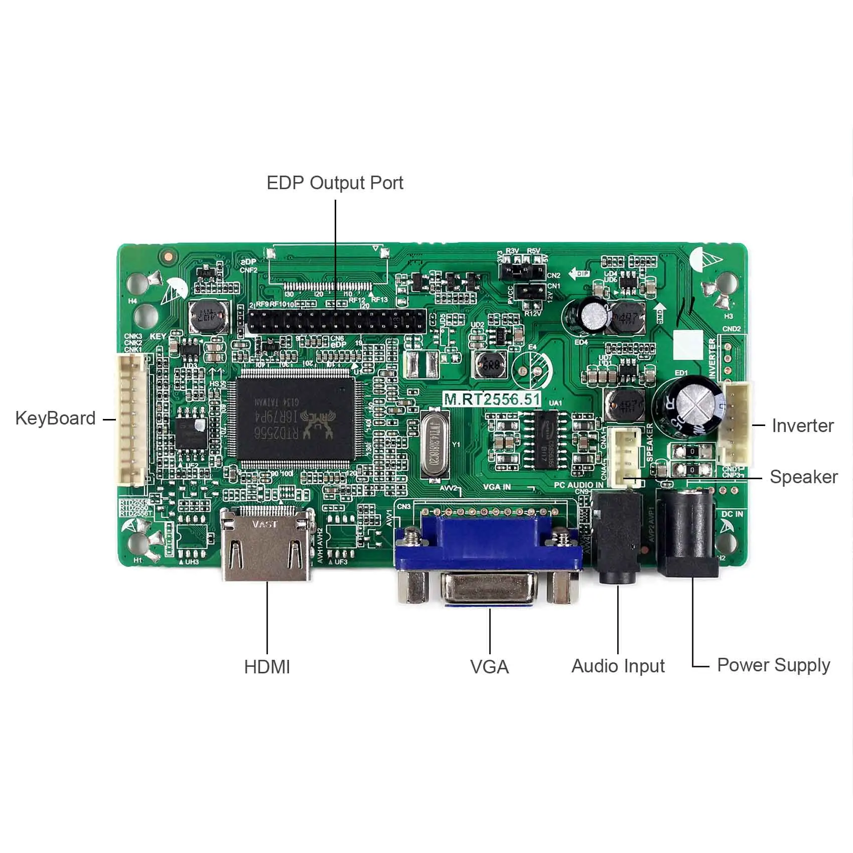 Плата HD MI VGA подходит для 30-контактного ЖК-экрана EDP 10 1 дюйма 1920x1200 B101UAN01.C - купить