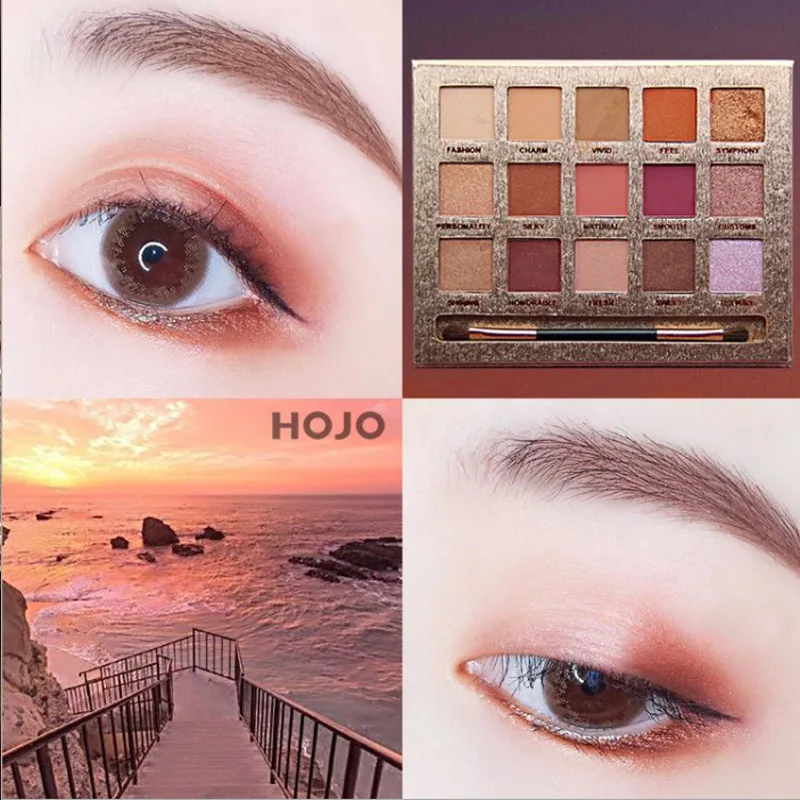 16 цветов матовые мерцающие блестящие легкие в носке тени для век Палитра