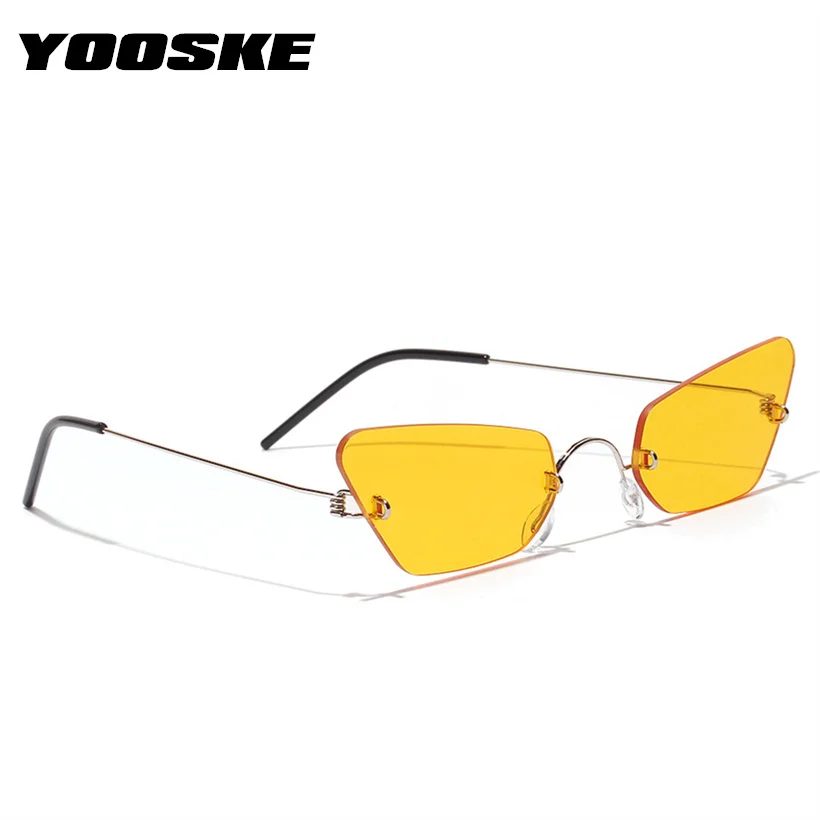 Женские солнцезащитные очки без оправы YOOSKE брендовые дизайнерские в