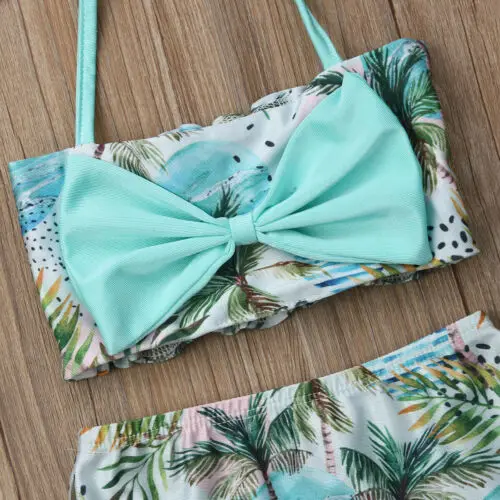 2PCS Pudcoco 2019 Brand NEW Kids Baby Girl Bikini Set Swimwear Bandage Tops Shorts Pants Swimsuit Outfit | Детская одежда и обувь