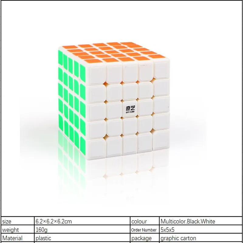 QiYi профессиональный 5*5*5 6 2 см пластик черный/белый/Stickerle профессиональная