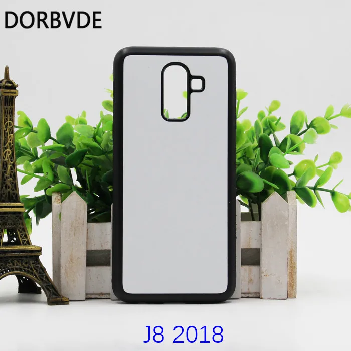 2D сублимационный чистый ТПУ + ПК резиновый чехол для Samsung J4 Plus J6 prime J8 2018 с
