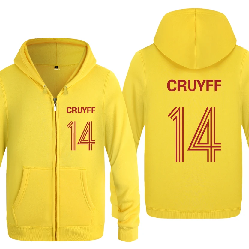 JOHAN CRUYFF футбольные толстовки для мужчин 2018 мужские флисовые на молнии с капюшоном