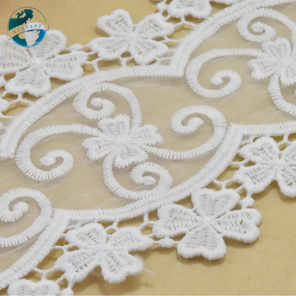 11cm wide white lace polyester embroid sewing ribbon fabric guipure diy trims wedding DIY Garment Accessories#3837 | Дом и сад