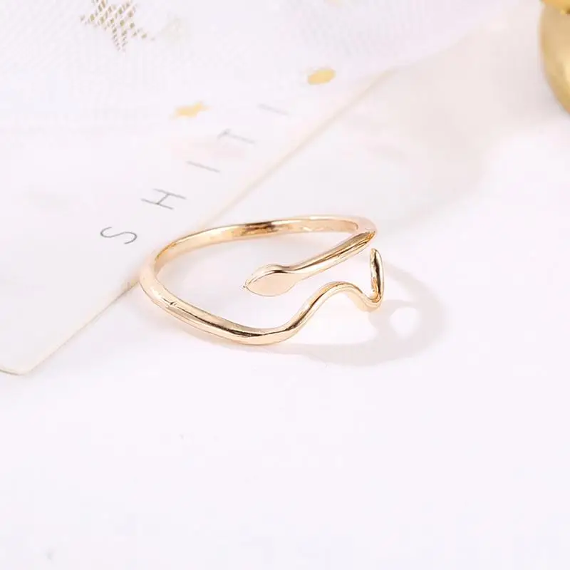 Simple Personality Water Ripple Opening Ring Fashion Couple Sisters Gold Silver Two Colors Wild Atmosphere | Украшения и