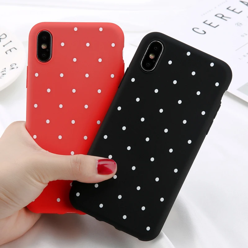 Lovebay Телефон чехол для iPhone 6 S 7 8 Plus X ретро милые волновой точки Soft ТПУ Iphone 5 5s se XR XS MAX