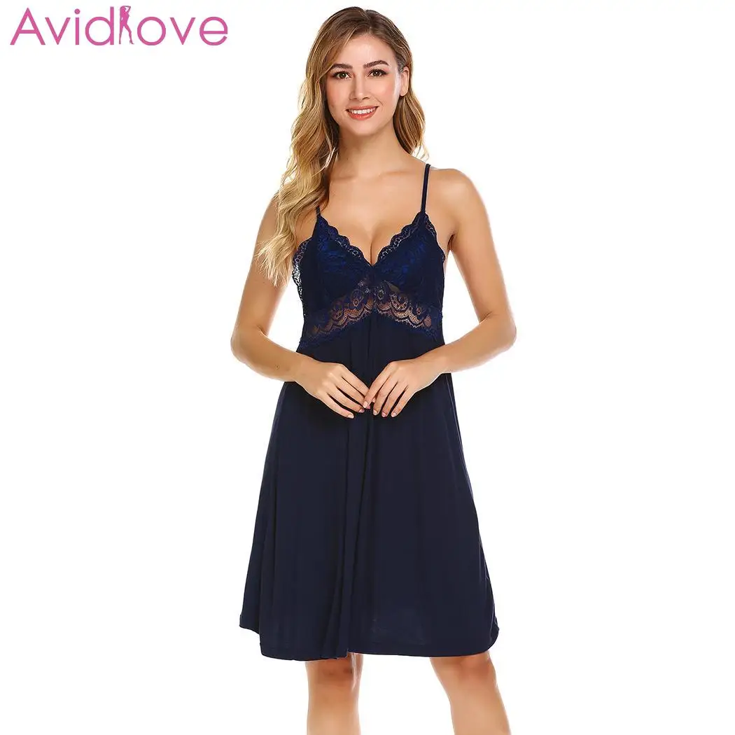 Женское Сексуальное белье Avidlove кружевное атласное платье большого размера S 2XLNight