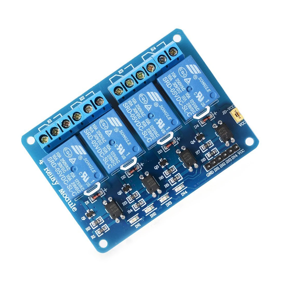 5V 4 канальный Релейный Щит модульный оптрон для PIC AVR DSP ARM TE180|Оптоволоконное