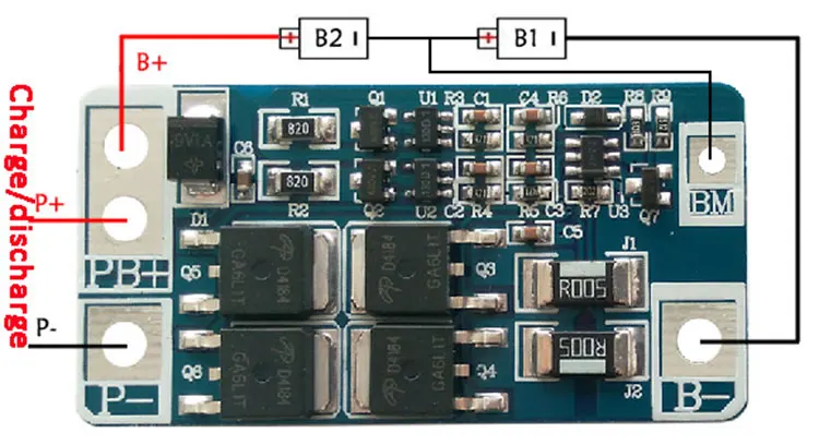 Bms 2S 10A с балансиром lifepo4 6 4 В 18650 BMS PCM плата защиты аккумулятора bms pcm для