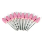 10 шт. абразивный монтируемый камень для Dremel аксессуары шлифовальный камень головка колеса для Dremel роторные инструменты цилиндрической формы розовый