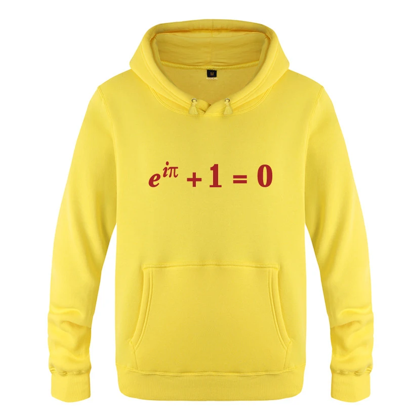 Euler Equation Identity Nerd Geek Science Funny Sweatshirts Men 2018 Mens Hooded Fleece Pullover Hoodies | Мужская одежда