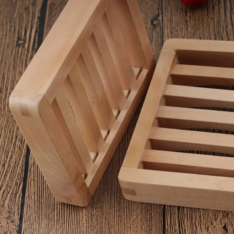 WSFS Hot Wood Color Soap Box Wooden Holder | Обустройство дома