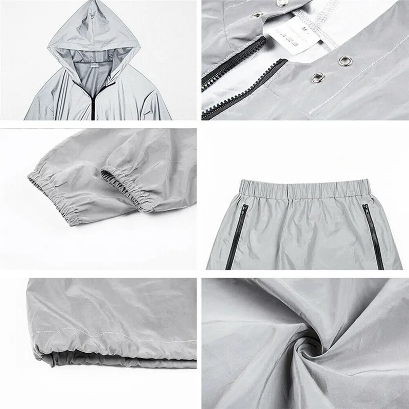 

HIRIGIN Women Long Sleeve Crop Tops+Casual Mini Skirt Lady Fashion Party Bling Clubwear Hooded Active Wear