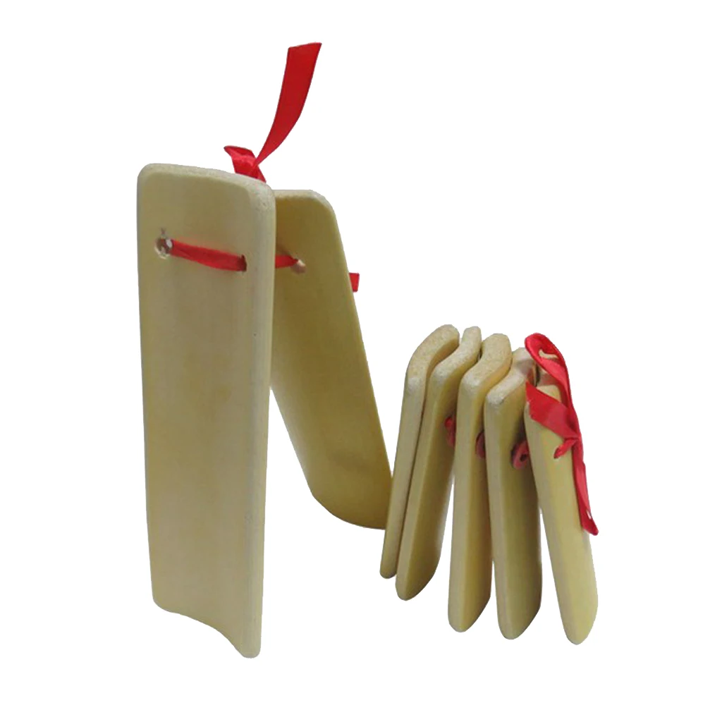 Tooyful Изысканный 2 шт бамбуковые руки Clappers палец Кастанет кликер большой +