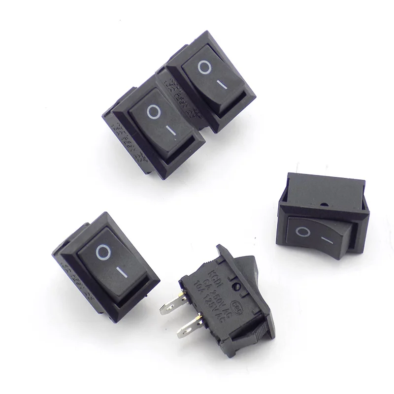 5 шт. 2 Pin ВКЛ ВЫКЛ Лодка кулисный переключатель Push 6A/250VAC 10A 125VAC 15*21 мм Кнопка для