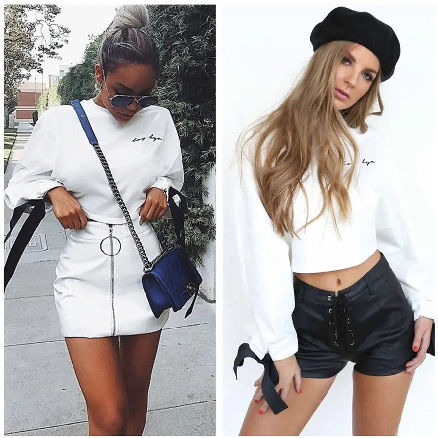 

New Fashion Women Autumn Long Sleeve Tops Casual Pullover Hoodies Loose Cotton O-neck Sweatshirts