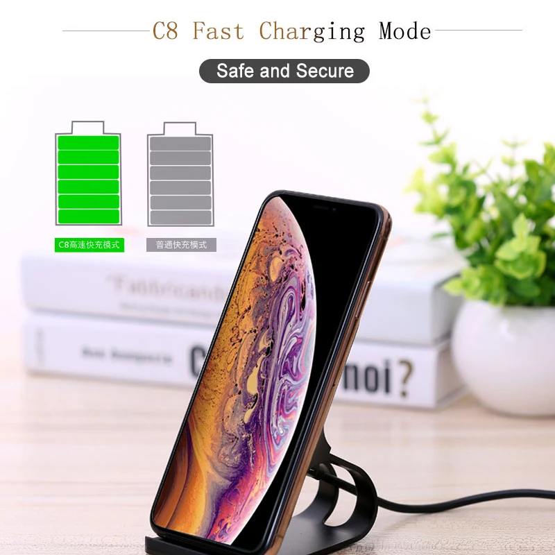 10 Вт Беспроводной Зарядное устройство телефон для iPhone XS Max XR X 8 плюс Быстрая