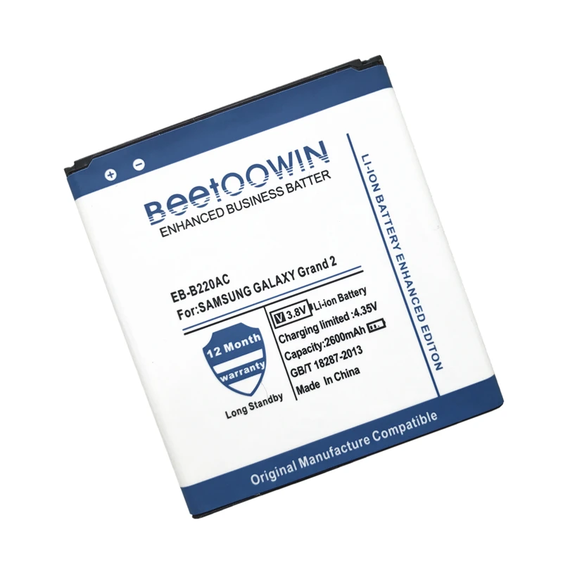 Аккумулятор BEETOOWIN 2600 мАч EB B220AC/ B220AE для Samsung Galaxy Grand 2 G7102/G7106 G7100/G7108 G7109 G7105L|battery for
