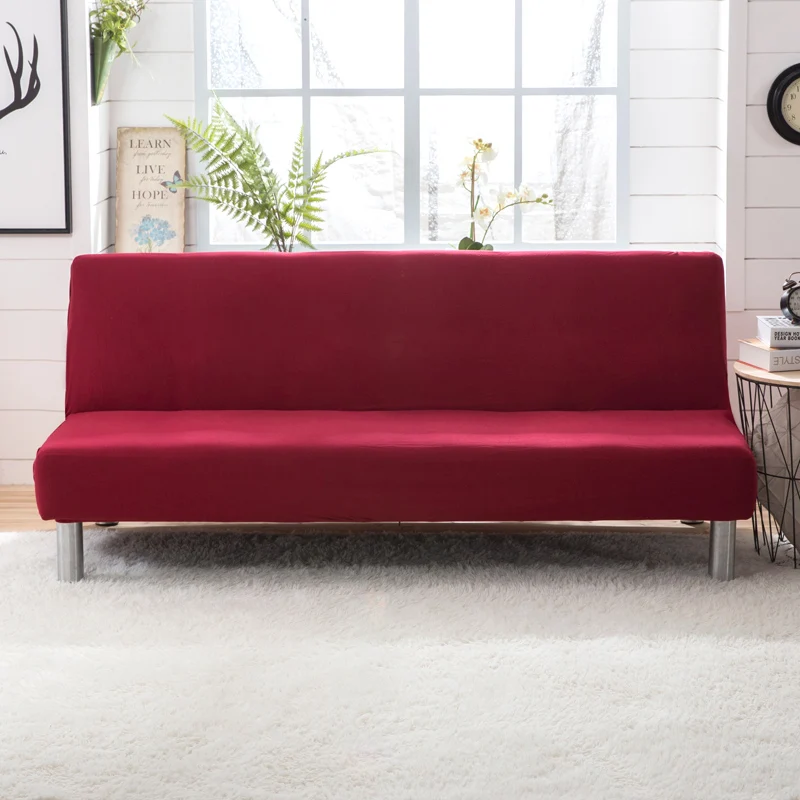 

Spandex Sofa Bed Cover Stretch No armrests Tight Wrap Sofa Cover for Living Room Soft Slipcovers Elastic Couch Cover cubre sofa