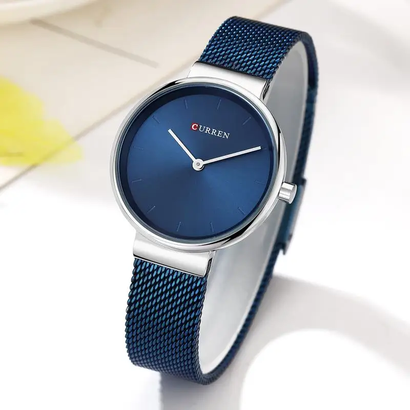 Relojes feminino Curren женские часы Лидирующий бренд роскошные золотые черные с сетчатым