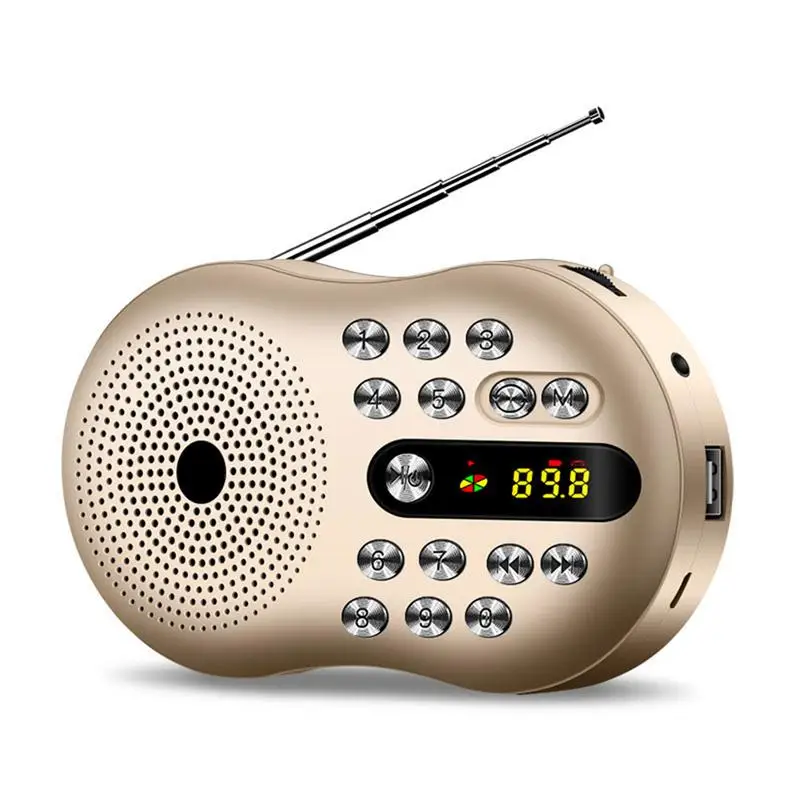 Радио для старости светодиодный дисплей TF карта динамик портативный мини Mp3