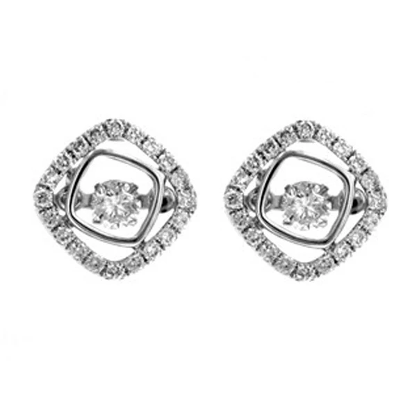 0 40 ct круглая огранка натуральный танцы серьги гвоздики с бриллиантами 14 k белое