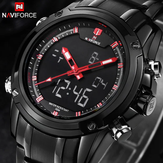 Часы наручные Naviforce Мужские кварцевые роскошные брендовые аналоговые