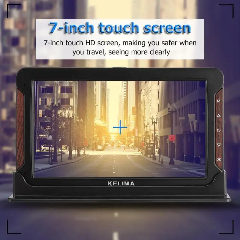 KELIMA HP 988T 7 дюймовая Автомобильная DVR камера с двумя объективами ночного