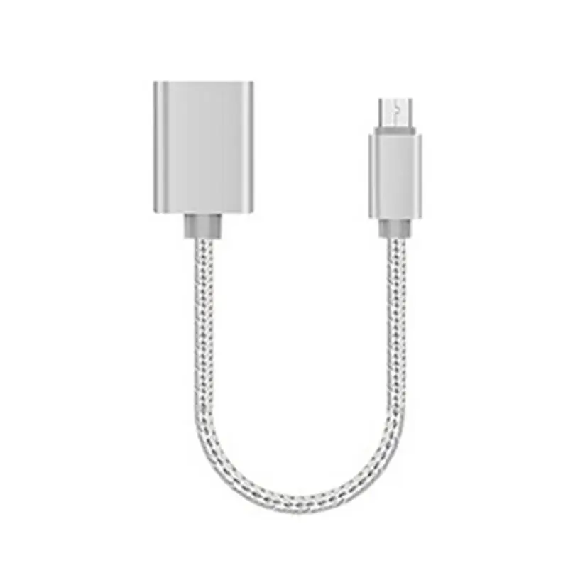 Нейлоновый адаптер Android 5P кабель OTG к USB для передачи данных Соединительная