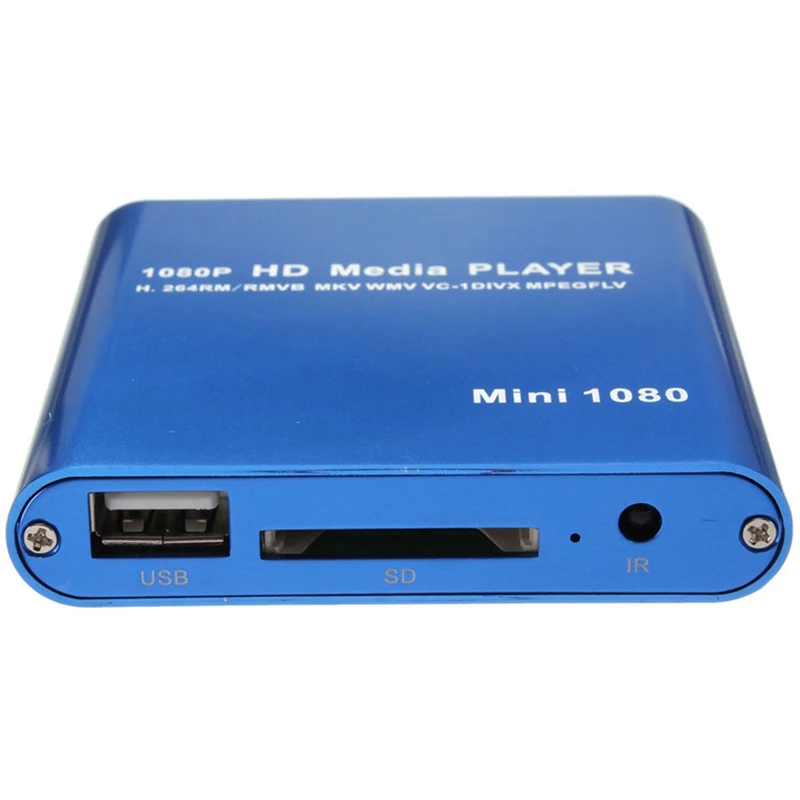 ЕС Plug 1080P мини Hdd медиаплеер Hdmi Av Usb хост Full Hd с Sd Mmc кардридер Поддержка H.264 Mkv Avi