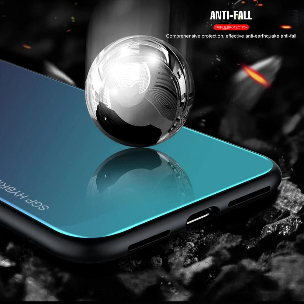 Чехол для huawei honor 9 lite 10 20 8 light life 20lite с градиентным стеклом|Бамперы| |