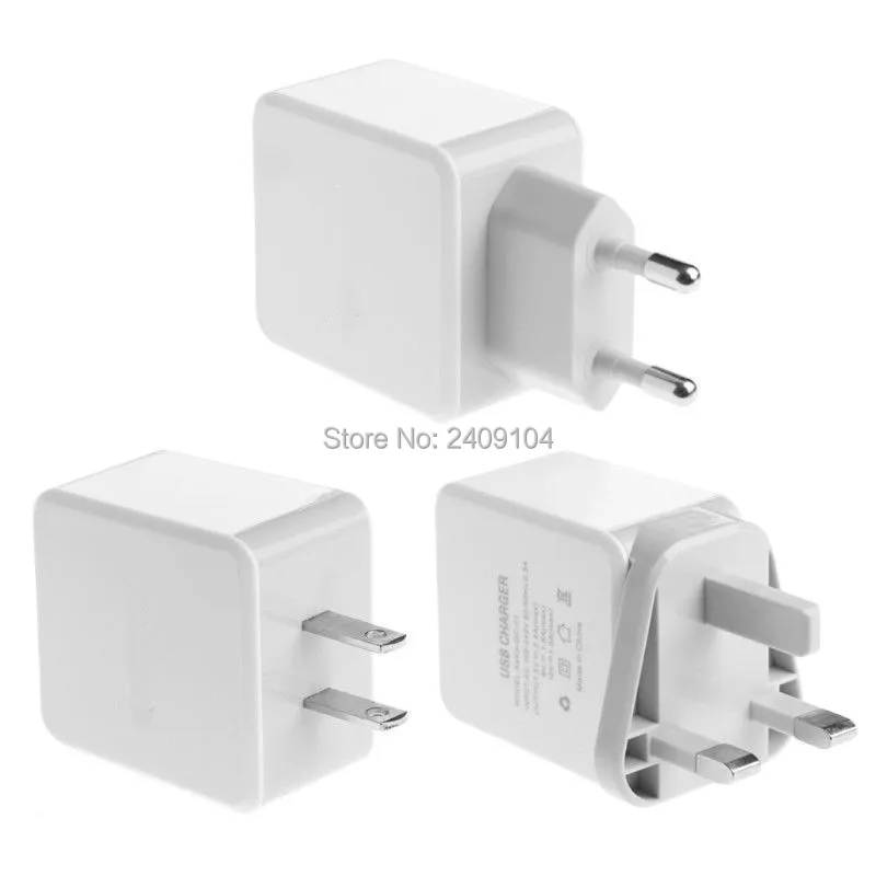 Оптовая продажа 50 шт./лот EU/US/UK Plug Зарядное устройство QC 3 0 USB для iphone 6 7 8 plus X samsung S8