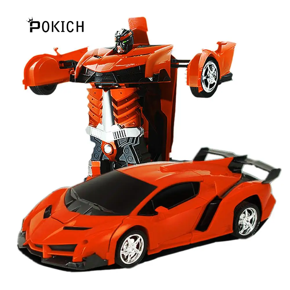 Pokich RC роботы для трансформации автомобиля спортивный автомобиль модель роботов