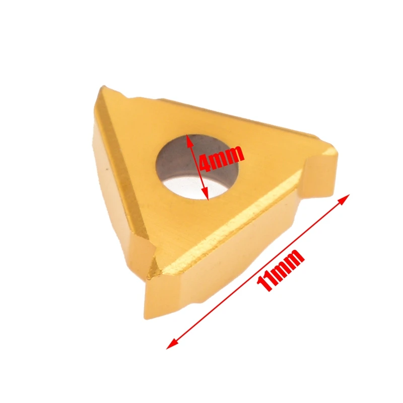 10 шт. / Набор 11Ir A60 Золотой карбид вольфрама вставки для наружной нарезки на токарном станке с ЧПУ и боринг-бар.