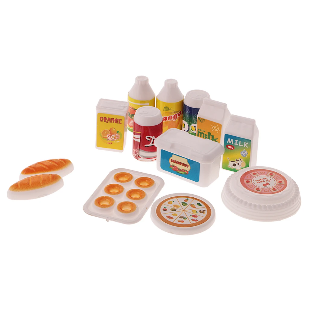 12 шт. кукольный домик Миниатюрный сок молочные напитки кухонный набор еды для