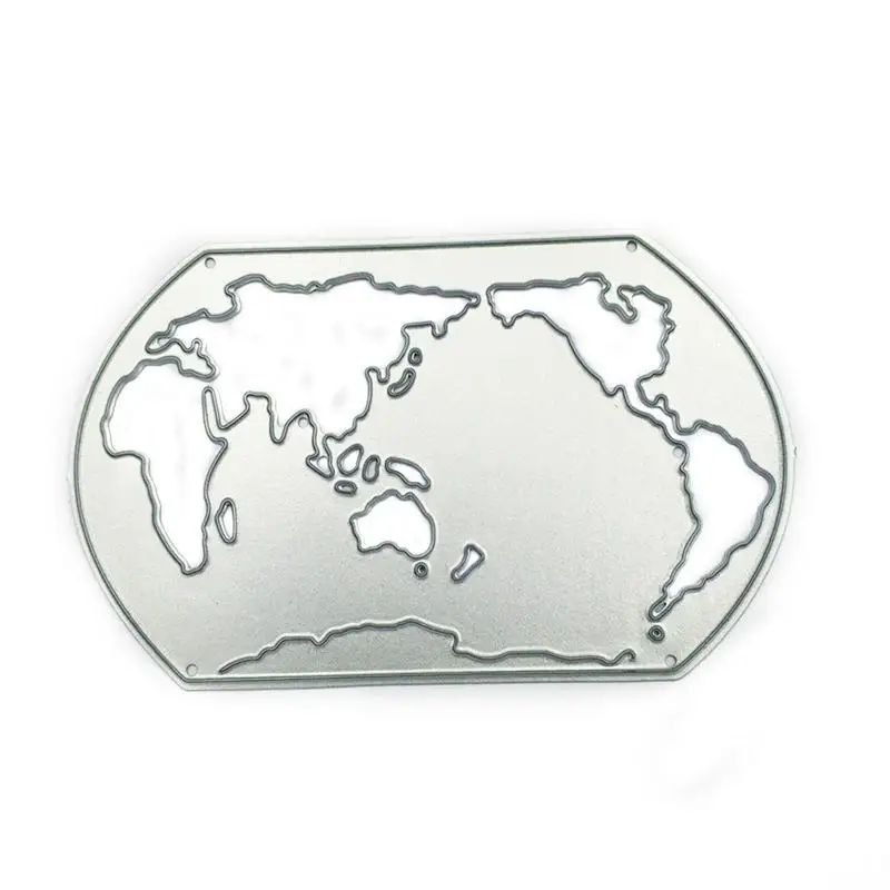 Металлические режущие штампы Карта Мира металлическая крафт бумага DIY ремесло