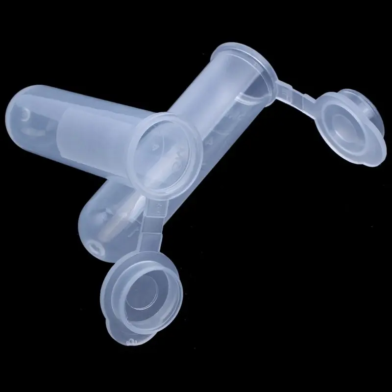 50 штук 5 мл пластиковые прозрачные центрифуги пробирки со шкалой пластиковый