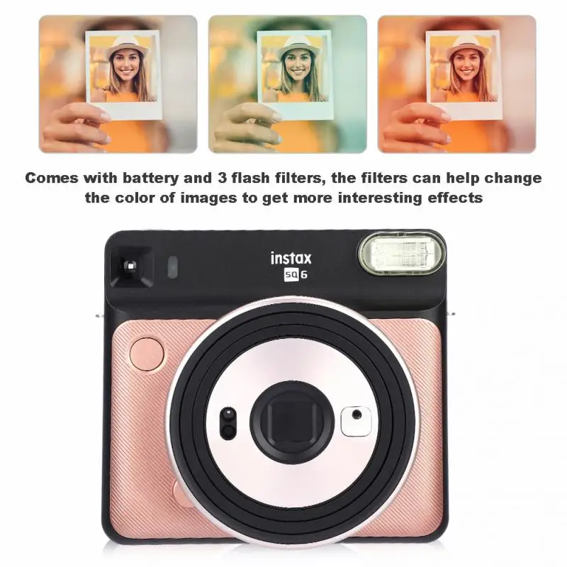 Fujifilm Instax SQ6 мгновенная камера пленка батарея ремешок на день рождения Рождественский подарок